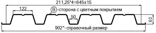 Фото: Профнастил Н60 х 845 - B (PURMAN-20-5005-0.5) в Шатуре