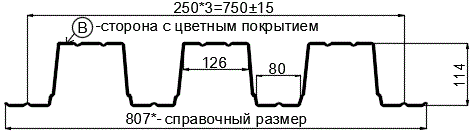 Фото: Профнастил Н114 х 750 - B (ПЭ-01-9003-0.8) в Шатуре