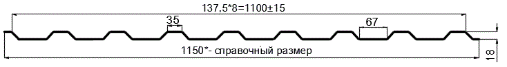 Фото: Профнастил оцинкованный МП20 х 1100 (ОЦ-01-БЦ-ОТ) в Шатуре