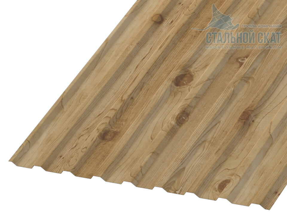 Фото: Профнастил МП20 х 1100 - B (ECOSTEEL_MA-01-Сосна-0.5) в Шатуре