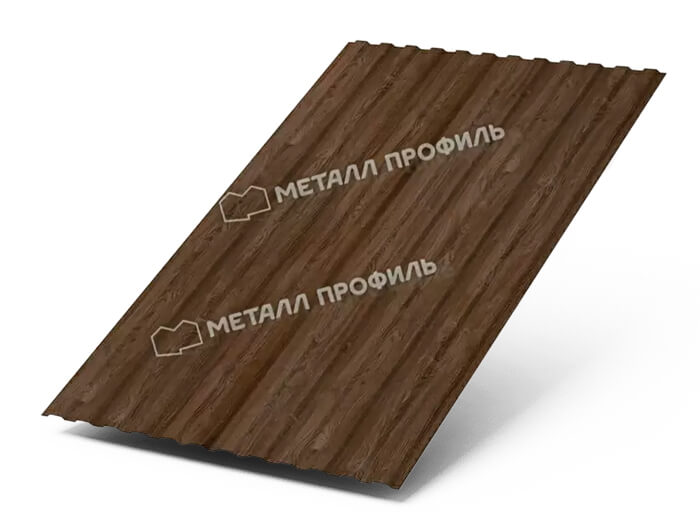 Фото: Профнастил МП10 х 1100 - B (ECOSTEEL_MA_Д-01-МореныйДуб-0.5) в Шатуре