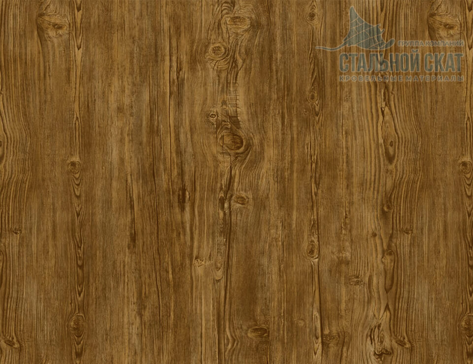 Фото: Планка карнизного свеса 250х50х3000 (ECOSTEEL_T-01-ЗолотойДуб-0.5) в Шатуре