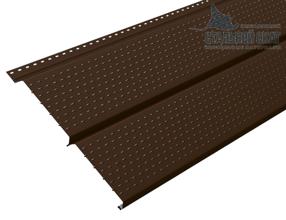 Софит перфор. Lбрус-XL-14х335 (VALORI-20-Brown-0.5) в Шатуре