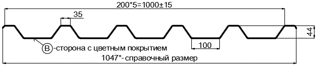 Фото: Профнастил С44 х 1000 - B NormanMP (ПЭ-01-5002-0.5) в Шатуре