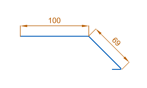 Планка карнизная 100х69х2000 (VikingMP-01-6007-0.45) в Шатуре