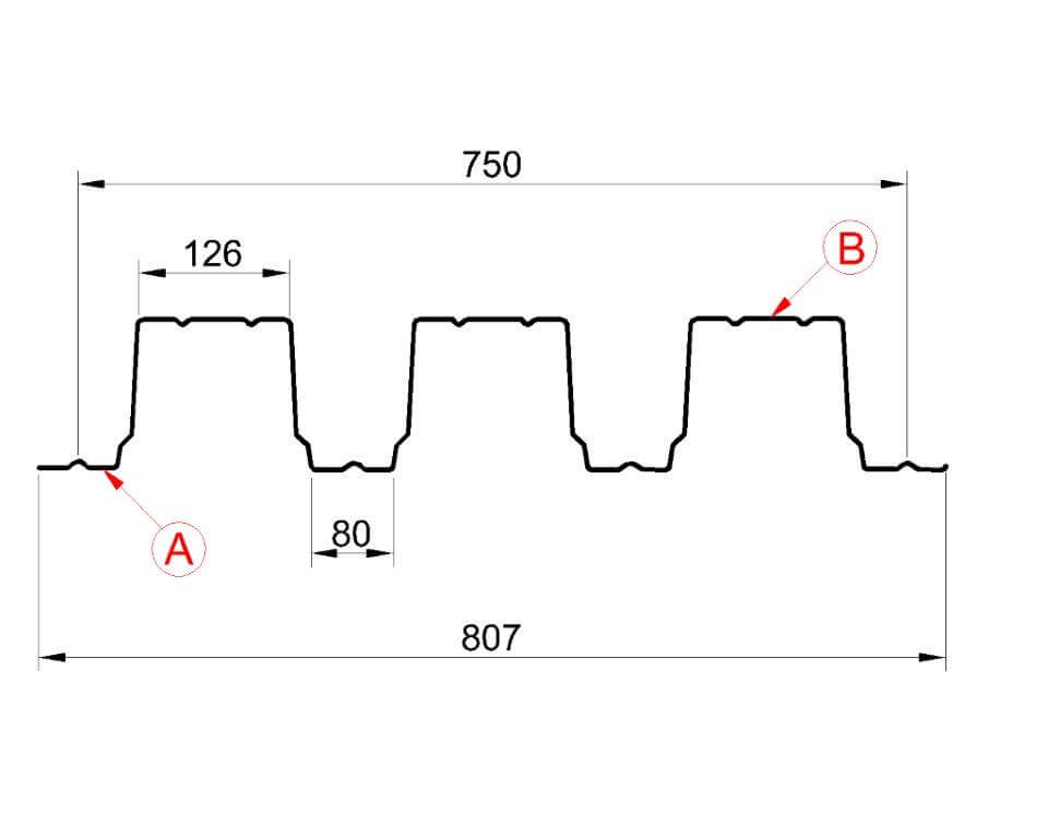 Профнастил Н114 х 750 - B (ПЭ-01-9003-0.8) в Шатуре