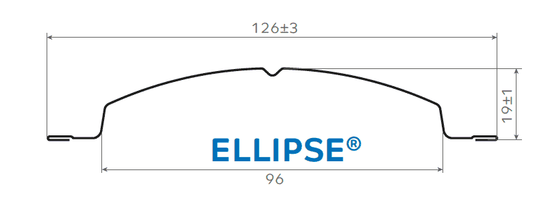 Штакетник металлический МП ELLIPSE-O 19х126 Двусторонний (VikingMP Д-01-8017 | 8017-0.45). в Шатуре