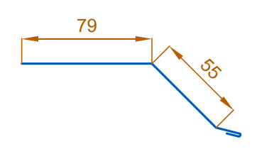 Планка капельник 79х55х2000 NormanMP (ПЭ-01-6005-0.5) в Шатуре