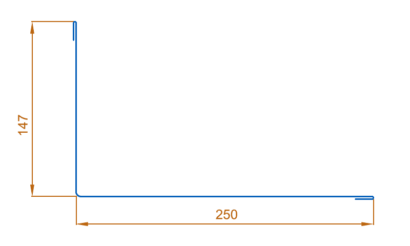 Планка примыкания верхняя 250х147х2000 (VikingMP-01-7024-0.45) в Шатуре