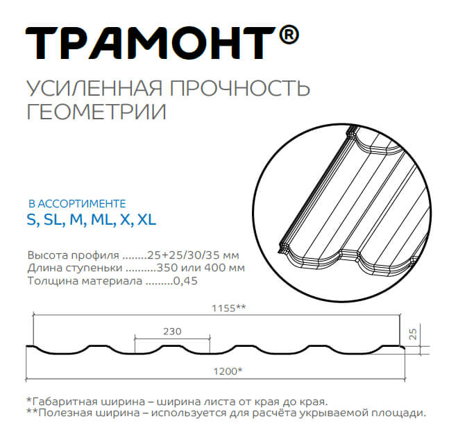 Профиль декоративный Трамонт-S (VikingMP-01-3011-0.45) в Шатуре