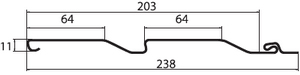 Сайдинг Корабельная доска Grand Line Standart серый (3,0м) в Шатуре
