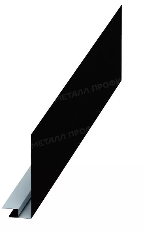 Планка карнизного свеса сложная 250х50х3000 NormanMP (ПЭ-01-9005-0.5) в Шатуре